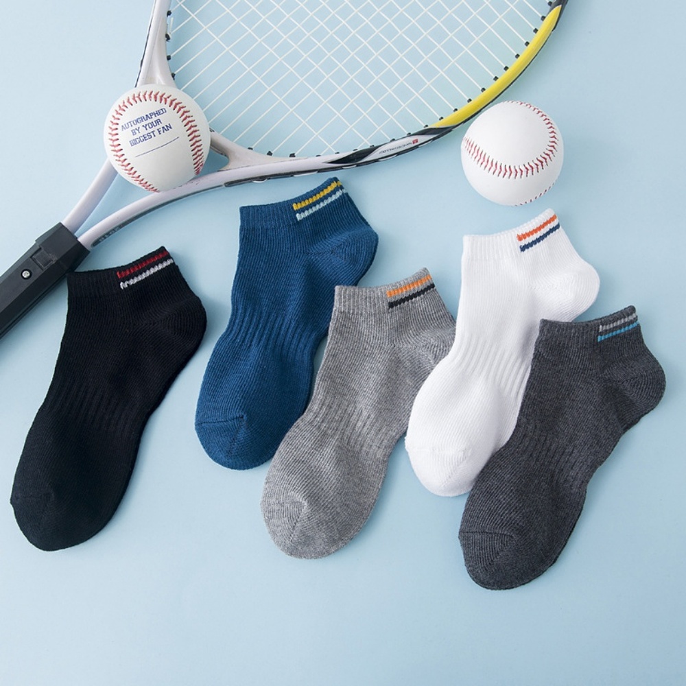 5 Pairs Men Cotton Breathable Ankle Low Cut Socks - Picture 7 of 8